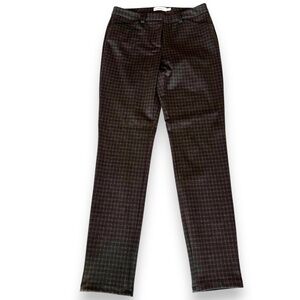 CALVIN KLEIN gray/brown plaid straight leg pants size 4